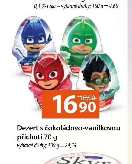 Dezert s čokoládovo-vanilkovou příchutí 70 g