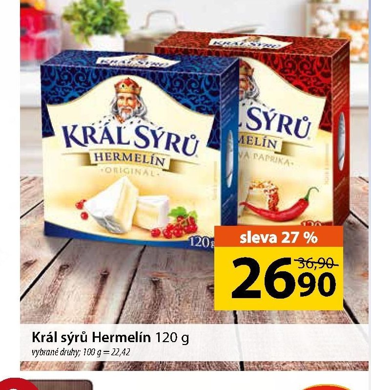 Král sýrů Hermelín 120 g