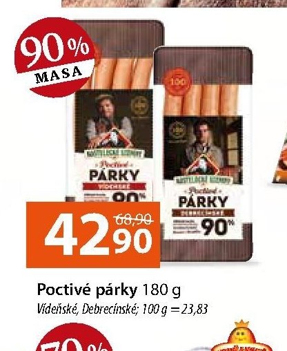 Poctivé párky 180 g