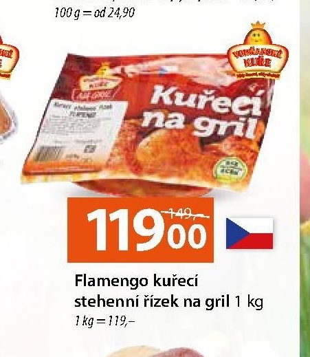Flamengo kuřecí stehenní řízek na gril 1 kg