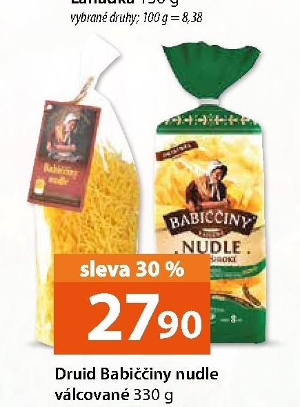 Druid Babiččiny nudle válcované 330 g