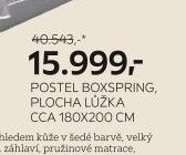 POSTEL BOXSPRING, PLOCHA LŮŽKA CCA 180X200 CM
