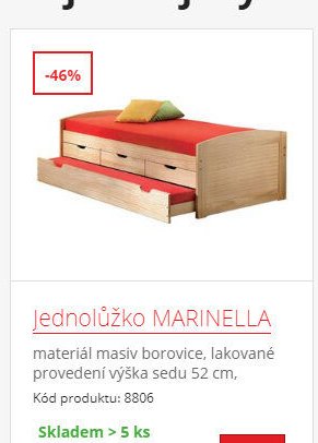 Jednolůžko MARINELLA - IDEA nábytek akcniletaky.com