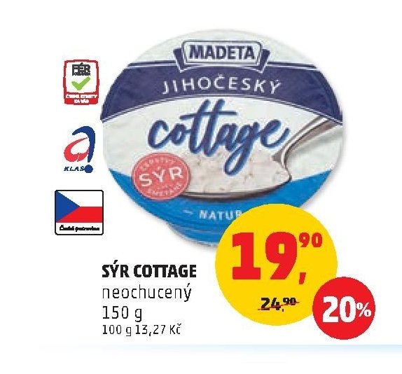 SÝR COTTAGE neochucený 150 g