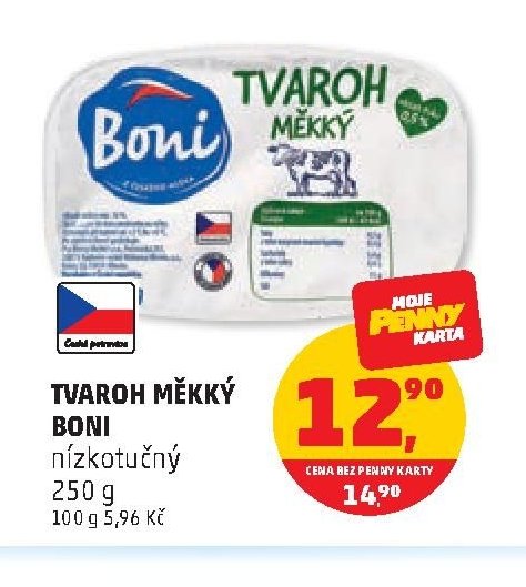 TVAROH MĚKKÝ BONI nízkotučný 250 g