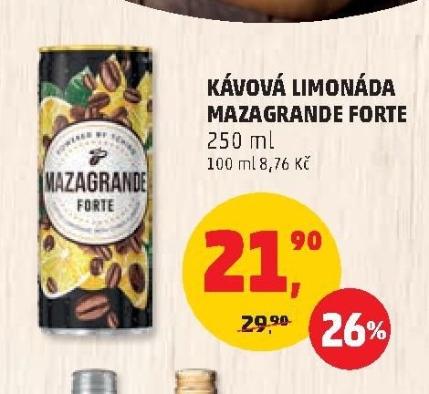 Kávová limonáda Mazagrande Forte