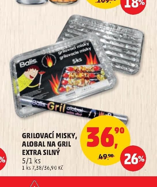 Grilovací misky, Alobal na gril extra silný