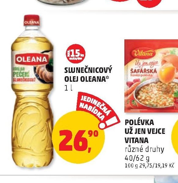 SLUNEČNICOVÝ OLEJ OLEANA