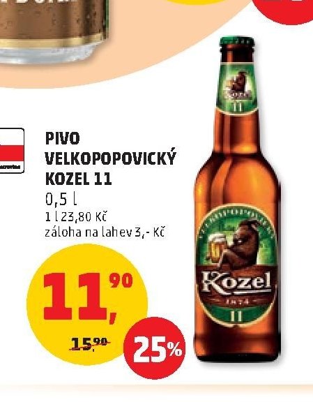 Pivo Velkopopovický Kozel 11