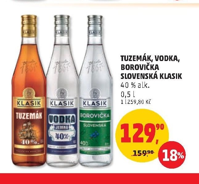 Tuzemák, Vodka, Borovička Slovenská Klasik