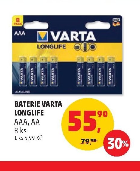 BATERIE VARTA LONGLIFE AAA, AA