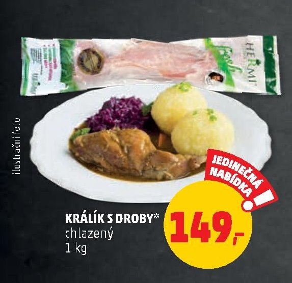 Králík s droby chlazený 1 kg