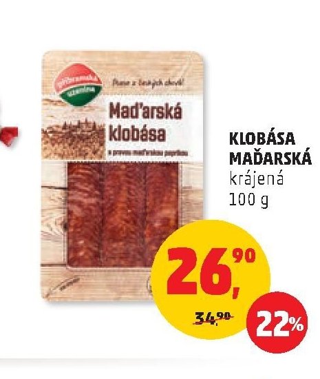 KLOBÁSA MAĎARSKÁ krájená 100 g