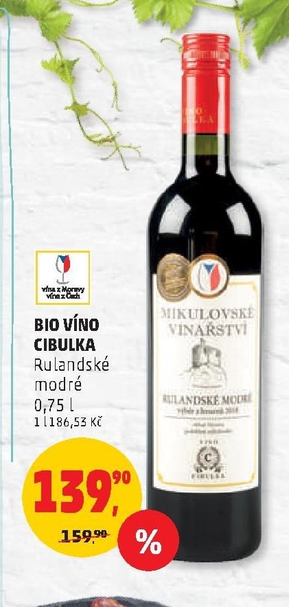 Bio víno Cibulka Rulandské modré