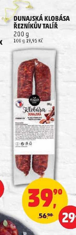 Dunajská klobása Řezníkův talíř