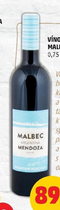Víno Malbec Mendoza
