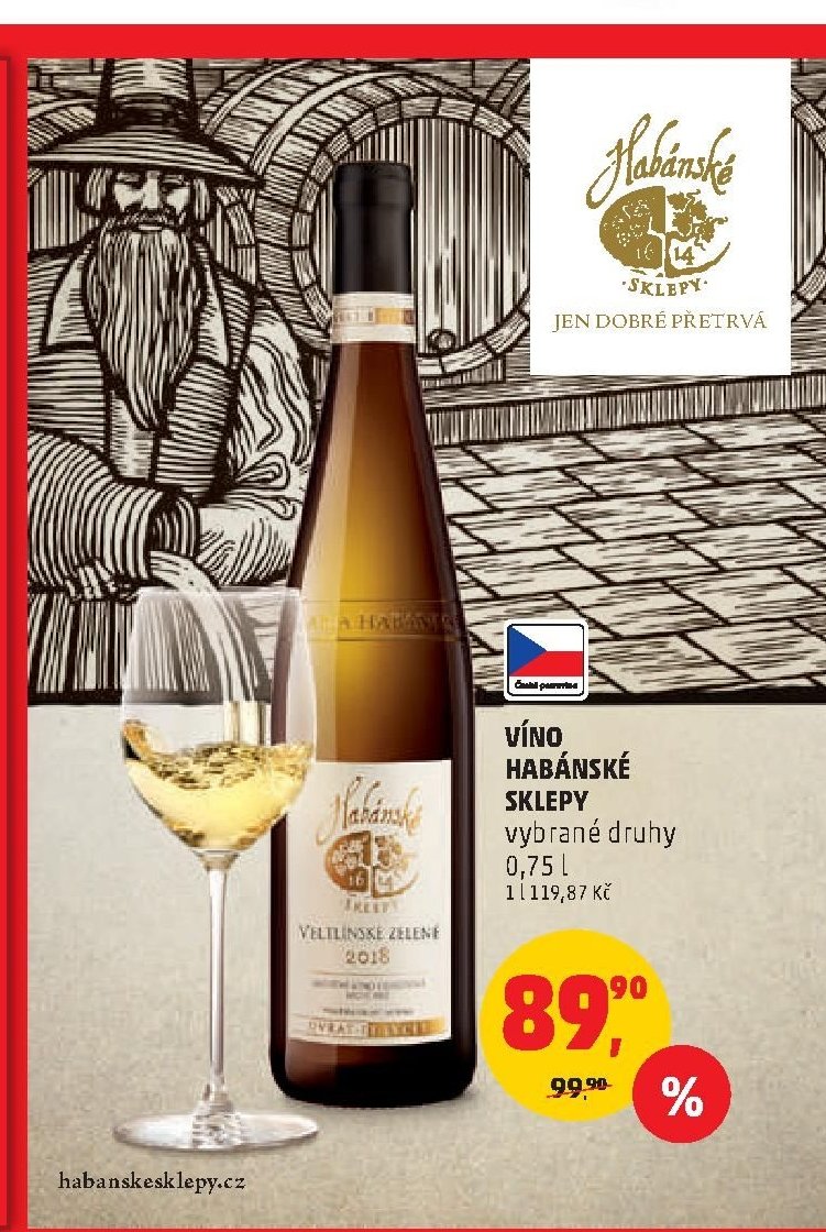 VÍNO HABÁNSKÉ SKLEPY vybrané druhy