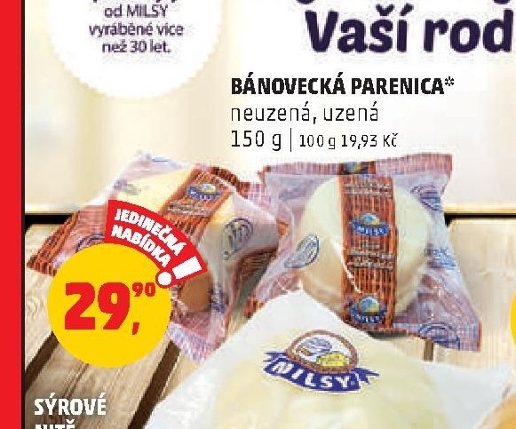 Bánovecká Parenica neuzená, uzená