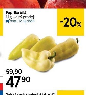 Paprika bílá