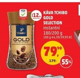 Káva Tchibo Gold Selection instantní 180/200 g