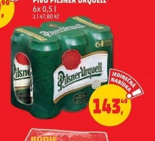 Pivo Pilsner Urquell 6 x 0,5 l