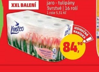 Toaletní papír Linteo jaro-tulipány 16 rolí