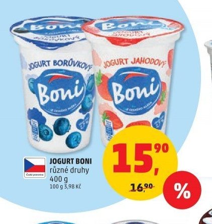 Jogurt Boni různé druhy 400 g