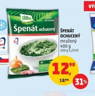ŠPENÁT OCHUCENÝ mražený 400 g