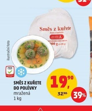 SMĚS Z KUŘETE DO POLÉVKY mražená 1 kg