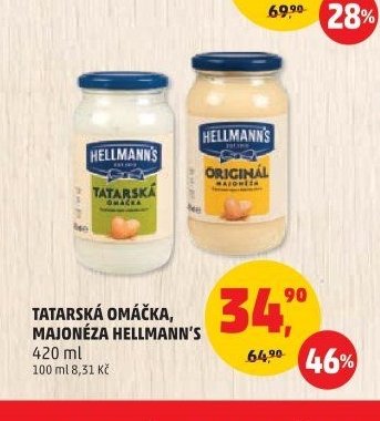 TATARSKÁ OMÁČKA, MAJONÉZA HELLMANN'S