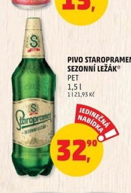Pivo Staropramen Sezónní ležák