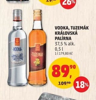 Vodka, Tuzemák Královská palírna