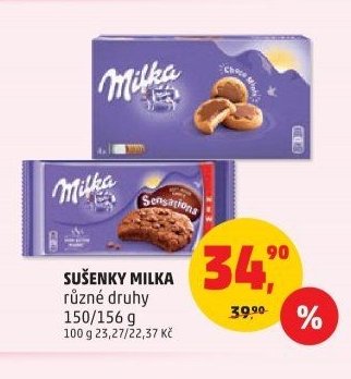 Sušenky Milka různé druhy
