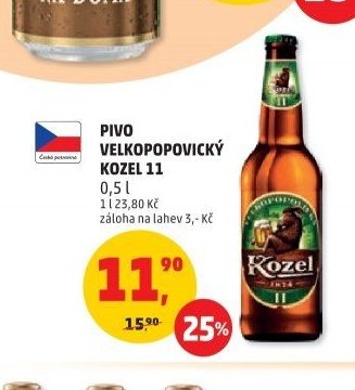 Pivo Velkopopovický Kozel 11