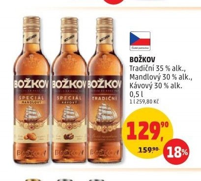 Božkov Tradiční, Mandlový, Kávový