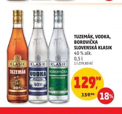 Tuzemák, Vodka, Borovička Slovenská Klasik