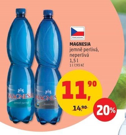 MAGNESIA jemně perlivá, neperlivá 1,5 l
