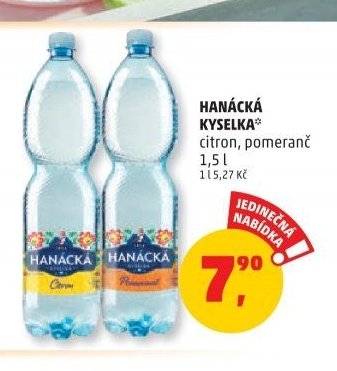 HANÁCKÁ KYSELKA citron, pomeranč 1,5 l