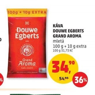 KÁVA DOUWE EGBERTS GRAND AROMA mletá 100 g + 10 g extra