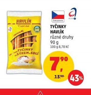 TYČINKY HAVLÍK různé druhy 90 g