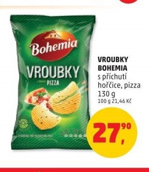 VROUBKY BOHEMIA s příchutí hořčice, pizza 130 g