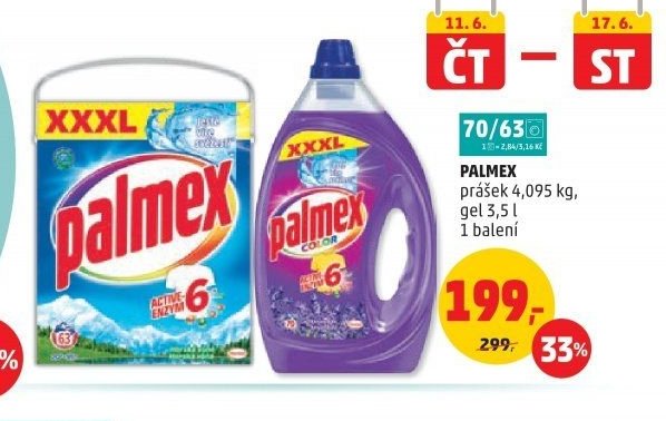 PALMEX prášek 4,095 kg, gel 3,5 l