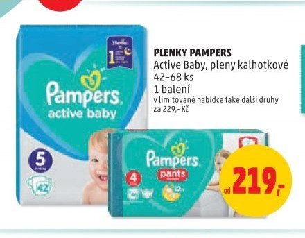 PLENKY PAMPERS Active Baby, pleny kalhotkové