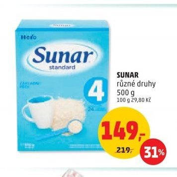 SUNAR různé druhy