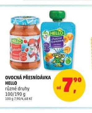 OVOCNÁ PŘESNÍDÁVKA HELLO různé druhy
