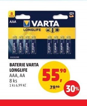 BATERIE VARTA LONGLIFE AAA, AA