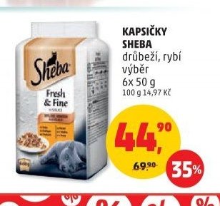 KAPSIČKY SHEBA drůbeží, rybí výběr 6x 50 g