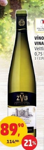 VÍNO ZÁMECKÉ VINAŘSTVÍ BZENEC Veltlínské zelené 0,75 l