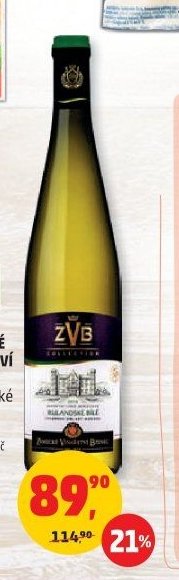VÍNO ZÁMECKÉ VINAŘSTVÍ BZENEC Rulandské bílé 0,75 l