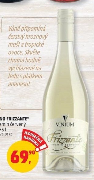 VÍNO FRIZZANTE Tramín červený 0,75 l
